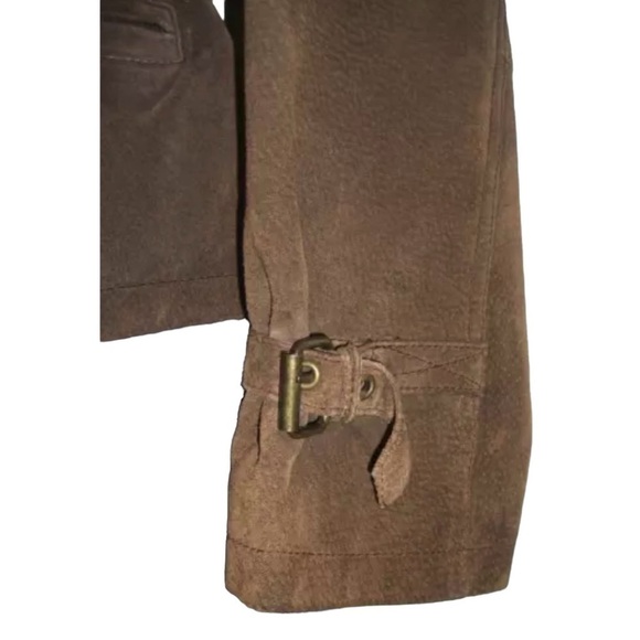 Beyond Sport Suede Jacket Vintage Leather Bomber Grunge Aztec Western Boho 90's - Picture 8 of 14